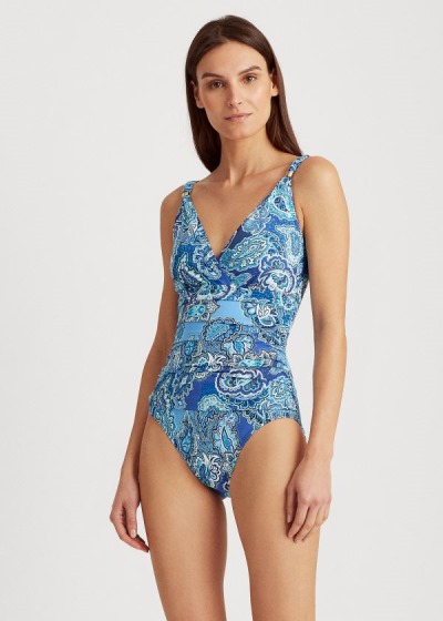 Women's Ralph Lauren Paisley Surplice One-Piece | 241368CYT